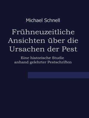 cover image of Frühneuzeitliche Ansichten über die Ursachen der Pest